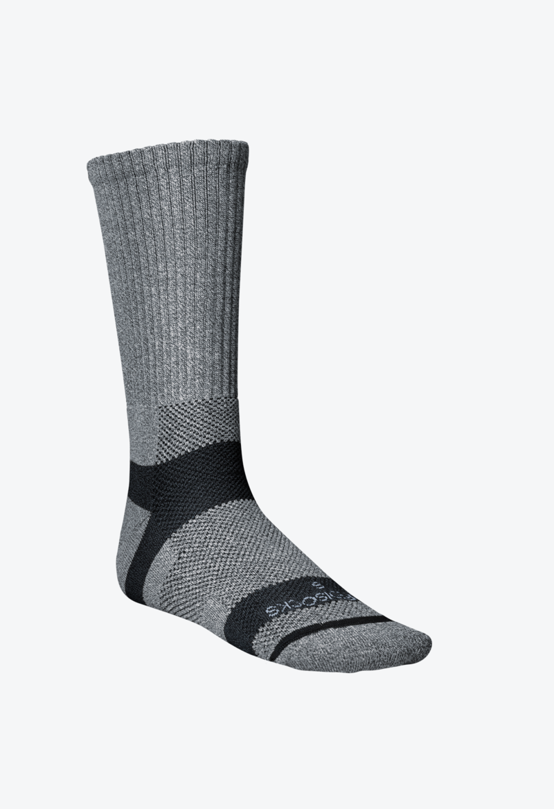 Incrediwear Trek Crew Socks, Unisex Grey Large